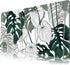 Desk Mat Green Plant Leaf, Large Mouse Pad for Women Office Decor, XXL Mousepad 31.5''X15.7'' Non-Slip Rubber Base