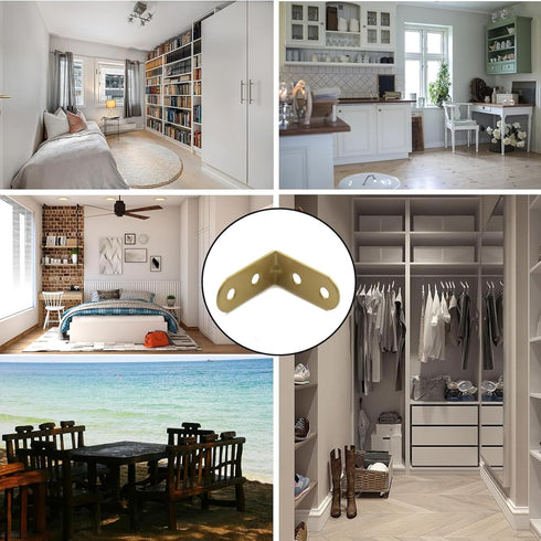 1.54" 1.54" Pack 30 MY MIRONEY x Shelf Bracket Iron Heavy Duty L-Shaped Corner Brace Support Wall Mount Bracket L Joint