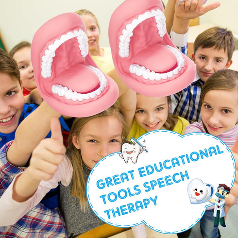 1 28 Patelai Pcs Professional Mouth Puppet for Speech Therapy, Hand Operated Dental Model with Flexible Tongue & Teeth