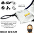 Replaceable Filters for your Anti Dust Mask ECO-GEAR Particulate Respirator | Unisex Pollution Face Mask for Dust, Air, Exhaust Gas, Smoke, Smog and Pollen