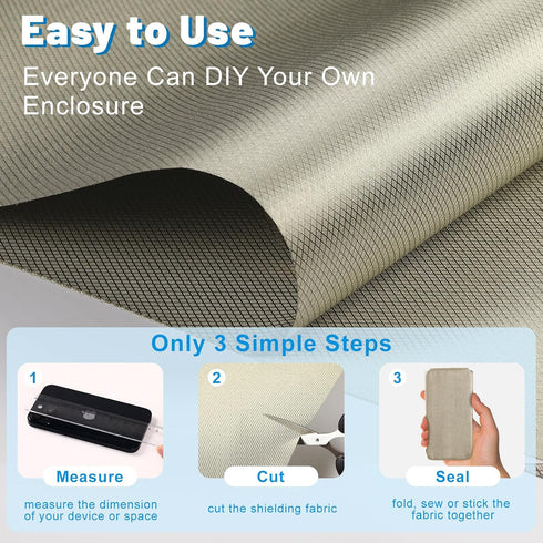 Faraday Fabric - Faraday Cloth for EMP Shield and Faraday Cage, 43" x 236"
