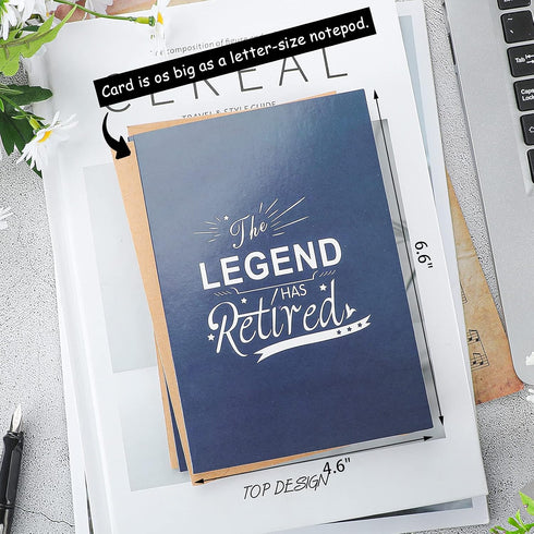 Zonon 2 Pcs Funny Retirement Card, Happy Retirement Greeting Card Gift for Men and Women