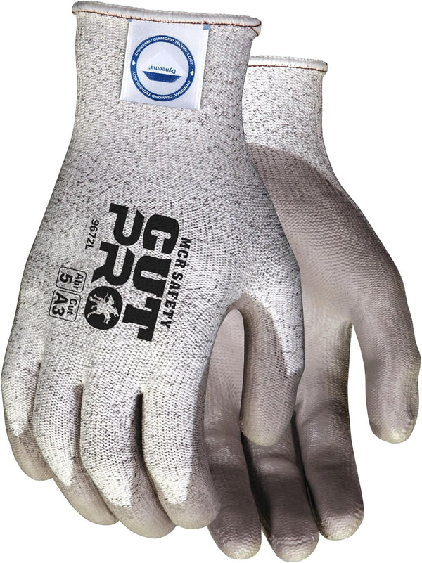MCR Safety 9672L Dyneema 13-Gauge Polyurethane Shell Gloves, Large, 1-Pair