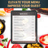25 Pack 8.5 11 Inch (1 2 x Menu Covers, Various Style Menu Sleeves Clear View Menu Holder for Kitchen, Restaurant