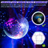 Meagoo 8" 6RPM 4 18 Disco Ball with Motor and Light, Hanging Mirror Ball and Batteries Powered Rotating Motor