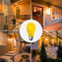 Dusk to Dawn Bug Light Bulb Outdoor, 4 Pack, Amber Bug Light, Auto On/Off, 10W (100W Equivalent), E26 Base