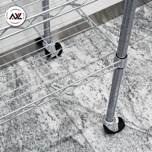 AXL Caster Wheels 3 Inch Set of 4 - Heavy Duty 3/8"-1" Threaded Stem Casters for Clothing Rack and Shelving