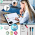Large Magnetic Dry Erase White Board 12"X16" with Black Frame, Stand, 8 Markers, 4 Magnets, Eraser for Office