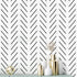 Erfoni Black and White Peel and Stick Wallpaper, Modern Herringbone Contact Paper, 17.7inch x 78.7inch