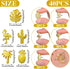 Eersida 40 Pieces Gold Push Pins, Cute Decorative Thumb Tacks with 5 Designs for Photos, Wall, Maps, Bulletin Board