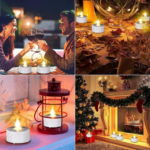 LED Tea Light Flameless Candles: 24PACK with Remote Control, Long Lasting Battery Operated Tealights for Home Decor