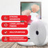 Hook and Loop Roll, White, 2-in x 10-Ft Heavy Duty Tape with Adhesive for Fabric and Tools