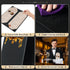 4.25" 11" 5 Pack 2 Menu Covers x View Black PU Leather Restaurant Menu Holders, Double Panel with Angled Corners