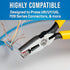 Jonard Tools JIC-891 Yellow Connector Crimping Plier with Side Cutter, 5-13/16" Length
