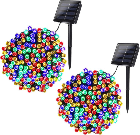 Joomer Solar Christmas Lights, 2 Pack Total 144 FT 400 LED 8