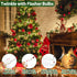 25FT 100 Incandescent Warm White Christmas Lights, Mini Lights with White Wire for Tree, Garland, Thanksgiving, Party
