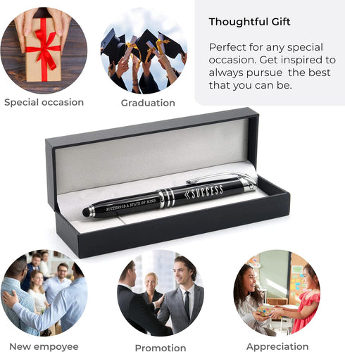 Inkstone Success Motivational Business Penlight with Illuminated Writing Tip and Stylus