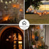TWINKVILLA Decoration-4Pack Outdoor Solar Hanging Lanterns Waterproof, Globe Hanging Candle Holder with Flickering