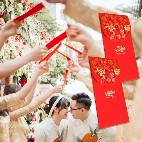 CiviLight 10 Pcs Wedding Hong Bao Chinese Red Pockets Money Envelopes Hong Bao Lucky Money Gift Envelopes Red Pocket