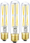 XININSUN T10 LED Bulb, 8W Dimmable Tubular Bulbs, 75-100 Watt Equivalent, 4000K Daylight, 850lm, Clear Glass, 3 Pack
