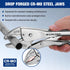 2-Piece Set, 6.5 Inch 10 Inch WORKPRO Locking Pliers Long Nose & Curved Jaw, CR-MO Steel Construction with Adjustable