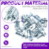 Swpeet 62Pcs M4 M5 M6 Jack Nuts with Long Needle Nose Pliers and Phillips Insert Bit for Hollow Wall Fixings
