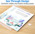 Sooez 6 Pack Plastic Envelopes File Folders, Rainforced Clear Folder Important Document Organizer, A4 Letter Size Bill Receipt Paper Holder Organizer Folder with Safe Closure for School Office by Sooez