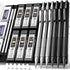 Nicpro 0.5 & 0.7 & 0.9 mm Metal Mechanical Pencil Set with Case, 6PCS MP1000 Artist Lead Pencil with 12 Tubes HB & 2B
