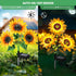6 Pack 18 800mAh 12H IP65 Solar Flowers Outdoor Waterproof: Gifts for Mom Mothers Day - Sunflower with Vivid Large