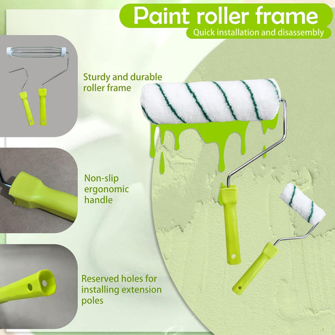 Dekonmon 28 Set, 2-4 4"9" Set Paint Roller Kit with Extension Pole, PCS Ft Pole, Paint Rollers,Paint Roller
