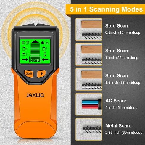 5 1 Stud Finder Wall Scanner - in Stud Finder Tool w/Smart Chip and HD LCD Display, Stud Detector Beam Finders for the