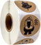 Black and White Holiday Animals Christmas Stickers, 500 Labels, 1.5" Round Winter Animals Envelope Seals, 6 Festive