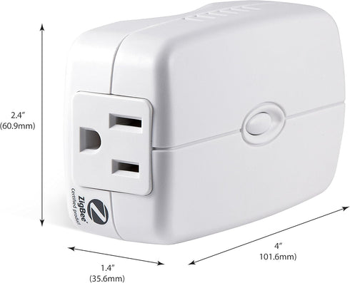 2-Outlet (2nd 45853GE GE Zigbee Smart Switch Plug-In, Lighting Control, No Wiring Required, Works Directly with Alexa