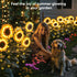 6 Pack 18 800mAh 12H IP65 Solar Flowers Outdoor Waterproof: Gifts for Mom Mothers Day - Sunflower with Vivid Large