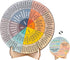 Feelings Wheel Therapy Office Desk Decor, Double Sided Mental Health Emotions Chart with Stand