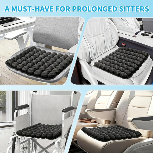 XGPGBXGT Press Type Inflatable Travel Cushion Airplane Seat Cushion, Built-in Air Pump Portable Airplane Seat Cushion
