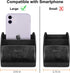 SITHON Remote Control Holder with 5 Compartments, PU Leather Remote Caddy Desktop Organizer for TV, Media Players, Black