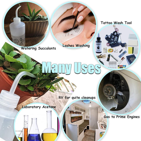 Valchoose 2 Count Wash Bottle 250ml, Medical Squeeze Bottle, Reusable for Watering Plants and Lab Ware
