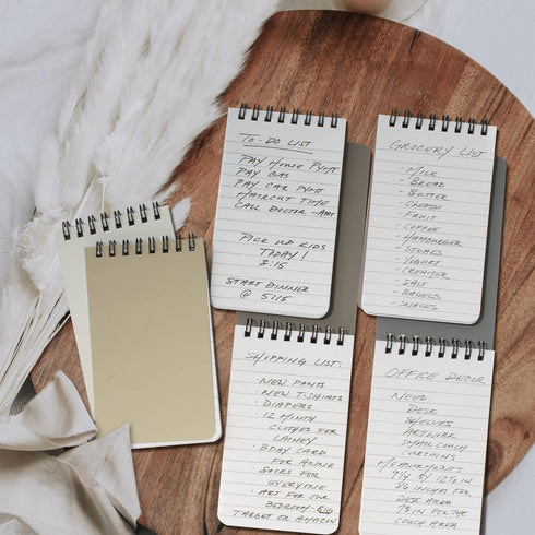 ZICOTO Aesthetic Pocket Notebooks Set Of 8, Small 3x5 Spiral Notepads with Lined Pages, Perfect Mini Note Pads for