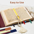 NYTGAH 2PCS 5Colors,Bible Bible Ribbons Bookmarks,Artificial Leather Bookmark with Ribbons in Page Markers for Reading
