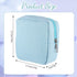 Yuomeaz Pad Bags for Period, Portable Cute Women Sanitary Napkin Storage Bag & Pad Pouches, Blue Striped Feminine Care