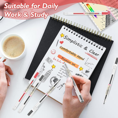 Gel Ink Pens - Black Fine Point for Bullet Journaling, Note Taking, Writing, Drawing, Office & School Supplies