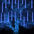 Christmas Lights Outdoor, 288 LED 12" 8 Tubes Meteor Shower Lights, Waterproof Snow Falling Rain Icicle Xmas Lights for
