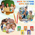 Spakon 48 Sets Rainbow Gifts for Students, Mini Pocket Notepads, Colorful Pencils, Cute Erasers with Organza Bags