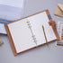 CAGIE A5 Refillable Faux Leather Traveler Notebook, 6 Ring Binder, Personal Organizer for Women, Men, Lined Paper