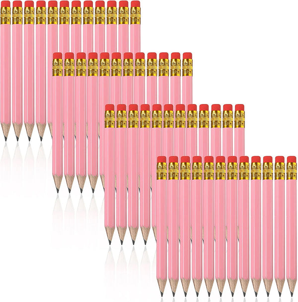 Zonon 48 Pieces Golf Pencils, Mini Pencils with Eraser for Kids, Bridal Shower, School, Office Writing