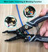 9-in-1 Wire Stripper Tool, 8inch Multifunctional Electrician Pliers for Electrical Cable Stripping, Cutting, Crimping
