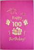 iGifts And Cards Happy 100th Birthday 3D Pop Up Greeting Card, Special Occasion, Celebration for Husband, Wife, Friend