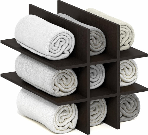 Furinno Cubicle Cube Insert, 9-Compartment Cube Organizer, Geometric Shelf Accessory, Fits into