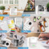 Mini Thermal Sticker Printer with 11 Rolls Paper, Portable Bluetooth Pocket Printer for iOS & Android, DIY, Label